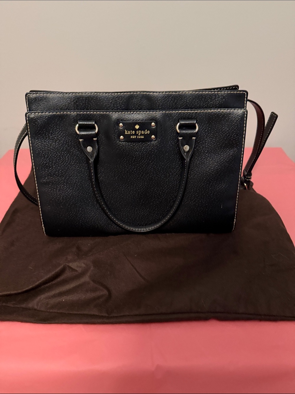 kate spade Black Pebbled Leather purse and wallet